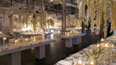Garden Grunge Event at Fermenting Cellar, Full event decor including flowers, furniture, tables