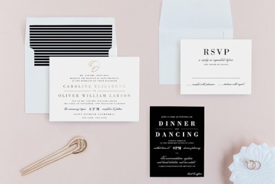 Royal Style Rose Gold Wedding Invitations