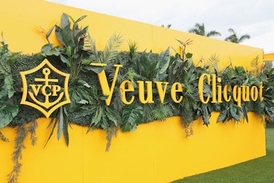 Veuve Clicquot Carnaval is the champagne brand's stylish take on Brazil's famous celebration. The step-and-repeat incorporated tropical greenery.