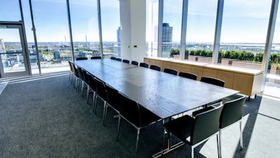 Meeting rooms can accommodate up to 100 guests in a range of configurations.
