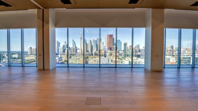 The Event Hall has a breathtaking western view of the Toronto city skyline.