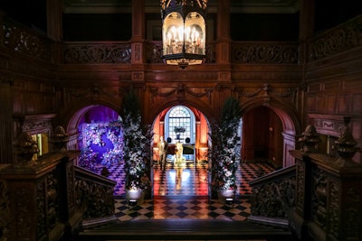 The Los Angeles event took place March 20 at Greystone Mansion. The second event also featured a taxidermy lion decorated in bling.