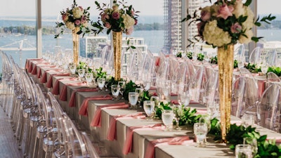 Custom dining options with city and lake views. Photo: The Love Group