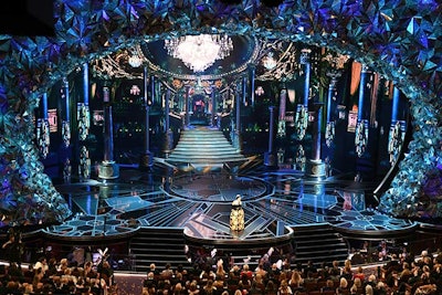 Event producers praised the stage's crystal proscenium, which reflected the changing lighting design.
