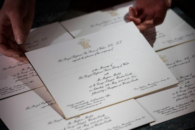 London-based firm Barnard & Westwood designed the invitations for Prince Harry and Meghan Markle's wedding, which will take place May 19 at St George's Chapel, Windsor Castle.