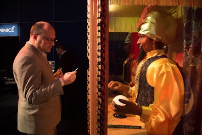 A fortune-teller machine referenced Zoltar from the movie Big, furthering the carnival-like atmosphere of the space.