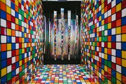 At the end of the Rubik’s Cube room is a series of hanging mirrors, adding to the psychedelic vibe of the space.