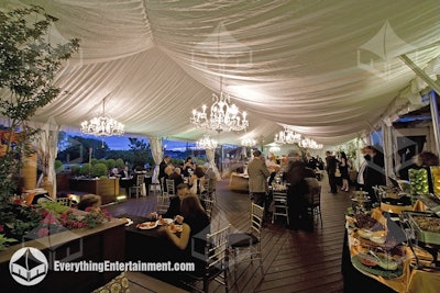Tent Liner and Chandeliers