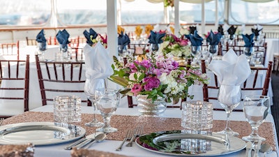 Wedding table setting on High Spirits