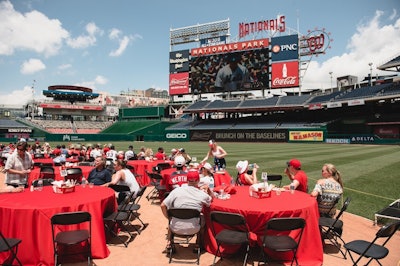 Give you coworkers a once in a lifetime opportunity by dining on the field