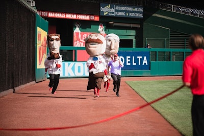 Let your guests test their speed in a race against our mascots