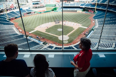 Grant your guests access to a behind-the-scenes tour Nationals Park