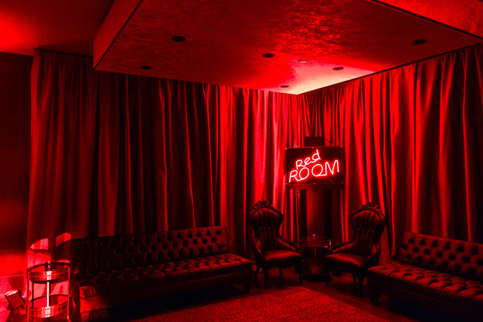 red neon room