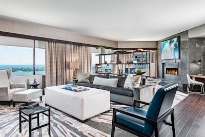 Newly renovated Harbour Suite living space