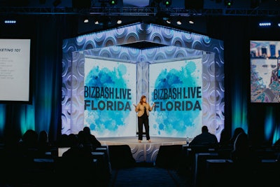 Speakers at the Event Innovation Forum included Cristy Clavijo-Kish, chief development officer of Hispanicize Media Group. Everlast Productions designed the diamond-shaped stage, then later described how it was constructed at a Masterclass session on audiovisual production.