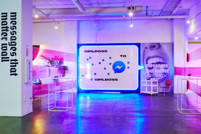 Sponsor Facebook Messenger created a 'Messages That Matter Wall,' where attendees and speakers left hundreds of messages of encouragement for each other throughout the day. Guests wrote messages such as “Just write the draft,” “Be fkn nice,” and “Be a self-made dreamer.”
