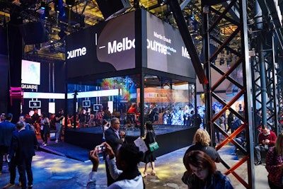 In the Aquarium space, attendees could wear headphones and watch the interviews that took place in the glass cube studio.