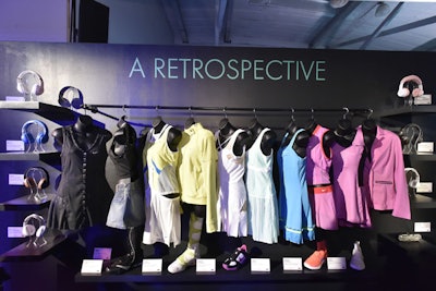 A retrospective exhibit showcased Williams’s Nike tennis outfits and Beats by Dre headphones she’s worn through the years. Kim-Smith noted that a representative from the Nike archive in Portland, Oregon, flew to the event to make sure the outfits were displayed correctly.