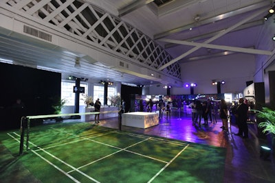 Team Epiphany created a mini tennis court that took inspiration from the main court at Wimbledon.