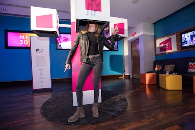 BMF Media Group designed 25 activations that each were reflective of a specific Marriott hotel brand. For the Aloft Hotels “Listen Up” section, the design reflected the brand’s passion for music and technology innovation. A structure with four cube-shape directional speakers was built to allow guests to place their heads inside and listen to artists from brand’s “Live at Aloft Hotels” concert series.