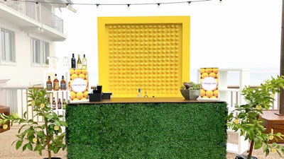 Custom Designed & Fabricated Live Lemon Wall Display - Produce Alliance Special Event - Monterey, CA