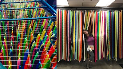 Custom Designed & Fabricated Ribbon Wall