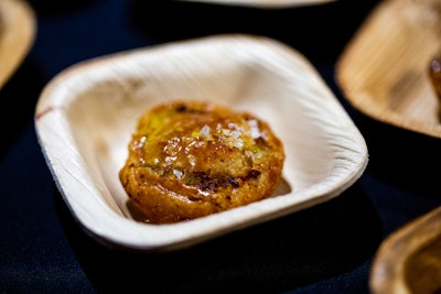 Chef-owner Kevin Nashan of the Sidney Street Cafe and the Peacemaker Lobster & Crab Co. in St. Louis served up mini crawfish pot pies.