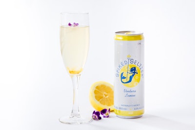 This royal cocktail from SpikedSeltzer called Slice of Spiked is inspired by the couple’s lemon and elderflower wedding cake and features SpikedSeltzer’s new flavor Ventura Lemon, elderflower liqueur, champagne, orange marmalade, lemon juice, bitters, and vanilla extract, and is garnished with an edible flower.