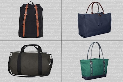 Scarborough & Tweed’s bags can be customized in a variety of fabrics and colors, and personalized with your logo.