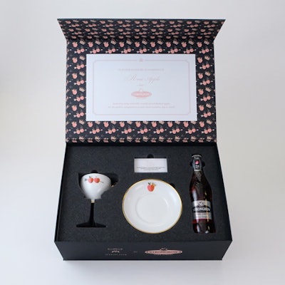 Strongbow Hard Ciders partnered with British designer and illustrator Stanley Chow to create a limited-edition Royal Rose Teacup Set ($100) for sipping the brand’s new Rose Apple Hard Cider, which is a semi-dry cider that gets its color from red-fleshed apples. The teacup sets are available for purchase on rosetheukway.com.