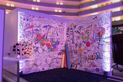 Attendees were encouraged to color in the book using a variety of colored pencils.