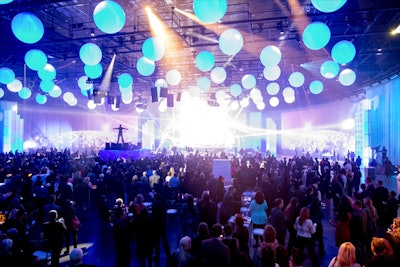 The opening event for the launch of the new Pacific Ballroom showcased its transformation from an arena to an event space, and brought in more than $45 million in revenue. The $10 million renovation resulted in the trend of creating a versatile “loft ballroom” utilizing the floor space of the Long Beach Arena. The facility is one of the largest-ever flying steel truss systems, and is suspended above the 45,000-square-foot arena floor that can be raised or lowered to provide the perfect ceiling height for any event. The renovation literally turned the arena into an intimate meeting space for as many as 5,000 guests. The electronically operated curtain walls drop down to cover the arena’s upper deck seating, completing the creation of the Pacific Room.
