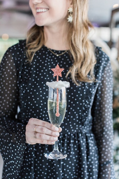 Festive drink stirrers from Sketch & Etch Creative also came in a star shape.