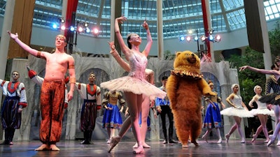 Holiday tenant entertainment featuring Boston Ballet performers