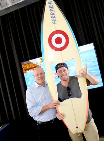 In October 2015, the Elizabeth Glaser Pediatric Aids Foundation celebrated its 26th annual “A Time For Heroes” family festival at Smashbox Studios in Culver City, California. The foundation's president and chief executive officer Chip Lyons and Jake Glaser, son of Elizabeth Glaser, posed with a surfboard photo prop. At the festival, guests could participate in activities such as human bowling, balloon animal making, screen-printing, basketball, and virtual surfing.