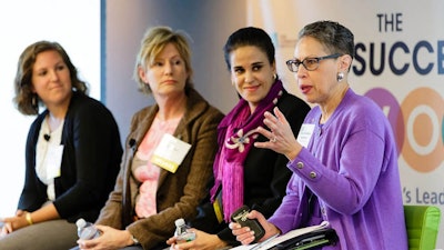 Panel discussion at a forum for women in STEM fields