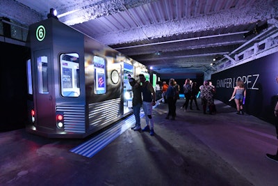 Blue Revolver created an immersive experience tied to Jennifer Lopez’s performance at AT&T Presents DirecTV Now Super Saturday Night, which was held at Nomadic Live at the Armory in Minneapolis in February. As part of the activation, guests could hop aboard the subway car from Lopez’s “Amor, Amor, Amor” music video; it featured screens displaying some of the stops on the 6 train, leading to Lopez’s stop in the Bronx: Castle Hill.