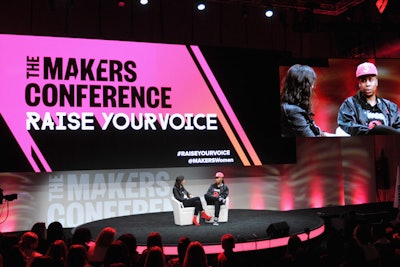 The annual Makers Conference in Los Angeles draws advocates for women’s rights from the tech, entertainment, business, and nonprofit fields. This year’s speakers included Hillary Clinton and screenwriter Lena Waithe (right).