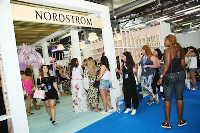 One of the festival's largest activations was the Nordstrom WellBeauty Shop. The booth highlighted the brand's beauty products and services, and also offered makeovers and crystal readings.