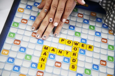 Guests could get personalized manicures at a station from sponsor Words With Friends.
