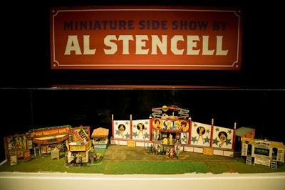Another installation featured a museum of miniature dioramas by Al Stencell, a retired showman and collector.