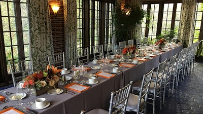 Our Solarium is a unique setting for a formal corporate dinner or casual buffet.