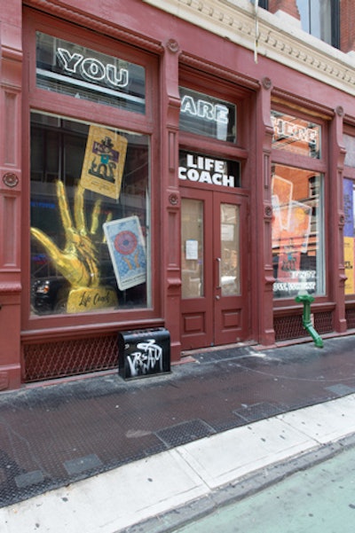 The event took place June 12 to 17 at a vacant space in SoHo. The exterior displayed fortune teller-inspired decor in the windows, hinting at what guests would experience inside.