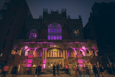 The Pose Ball took place June 2 at Harlem Parish. The outside of the former church was lighted in pink, with other hues from the inside shining through the windows.