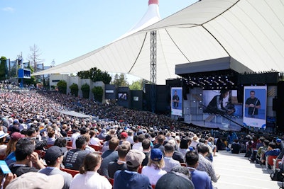 The 12th edition of Google I/O was held at the Shoreline Amphitheatre for the third consecutive year, drawing more than 9,000 attendees each day. Organizers expanded the event’s footprint this year, adding a ninth stage in a neighboring parking lot.