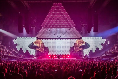 For Justin Timberlake’s 20/20 Experience World Tour, Fireplay worked with the singer to create a sensory experience, which included a 120-foot-wide piece of the stage that extended out over the audience. The design studio also served as the visual creative lead for Timberlake’s Super Bowl LII halftime show, as well as his current Man of the Woods tour, which wraps up in January 2019.