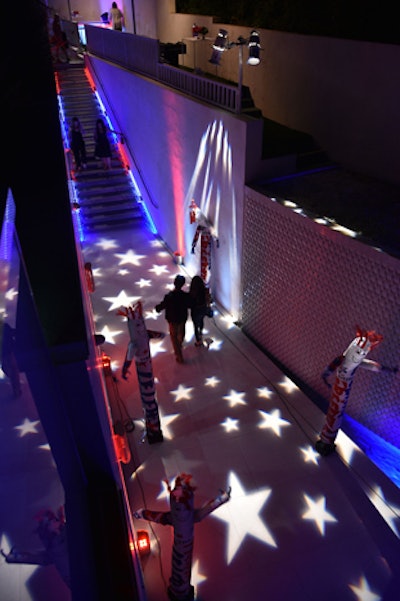 As the sun set, star lighting illuminated the venue’s walkways, which also featured branded, social-media-friendly air dancers.