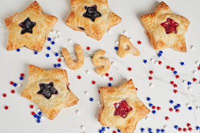 Austin’s Tiny Pies offers a variety of July 4-theme pastries, including the Star Hand Pies: golden butter-crust stars filled with apple, cherry, or blueberry filling.