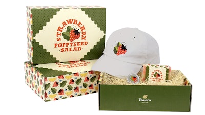 Panera Bread's 'Swag Box' for the summer launch of their Strawberry Poppy Seed Salad.