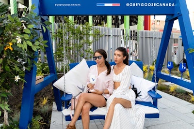 Instagram-friendly photo ops included a swing set that displayed the event hashtag.